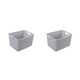thumbnail image 3 of Caja de plástico duradera Yuarrent Organizador de almacenamiento apilable gris METRO 2Conjunto, 3 of 6