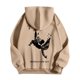 thumbnail image 4 of MHFRRA Sudadera con Capucha y Estampado Gráfico de Moda para Uso Informal y Actividades Al Aire Libre Caqui, 4 of 5