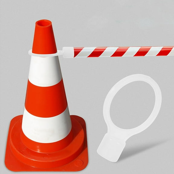 MLINS 6pcs Road Cone Chain Connector Plastic Safety Cone Collar Parking Barrier Cone Connector Traffic Cone Accessories for Enhanced Safety