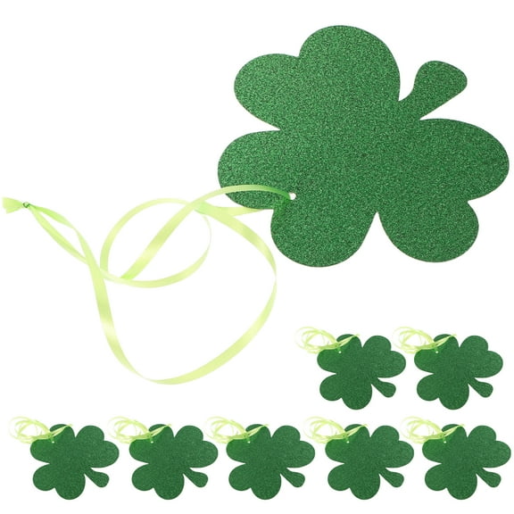 WHAMVOX Lucky St Patrick's Day Shamrock Hanging Ornaments Irish Theme Party Decorations Ribbon 18pcs