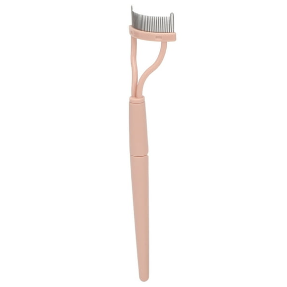 Peine De Pestañas, Herramienta Portátil Separador De Pestañas De Medio Plegable De Acero Inoxidable Rosa Para Exteriores