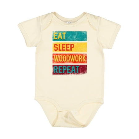 

Inktastic Woodworking Eat Sleep Woodwork Repeat Boys or Girls Baby Bodysuit