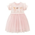 thumbnail image 1 of MEZZALL Robe en Dentelle pour Fille, Robes d'Été à Manches Courtes, Midi Évasée à Étages, Décontractée pour 2 à 7 Ans. Robe 2-3 Ans, Douce Robe d'Été pour Bébé, 1 of 6