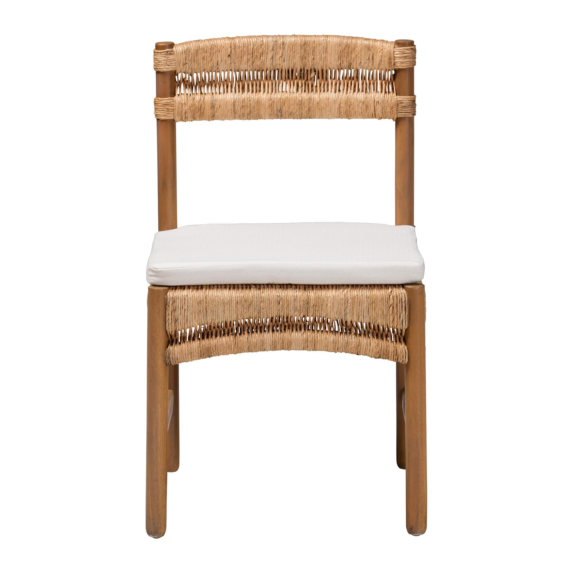 bali & pari Elvera Boho Dining Chair, 19.3" H Seat Height, Light Walnut