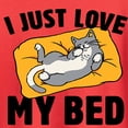 thumbnail image 2 of Instant Message - Cat Mom - I Just Love My Bed - Women's Short Sleeve Graphic T-Shirt, 2 of 6