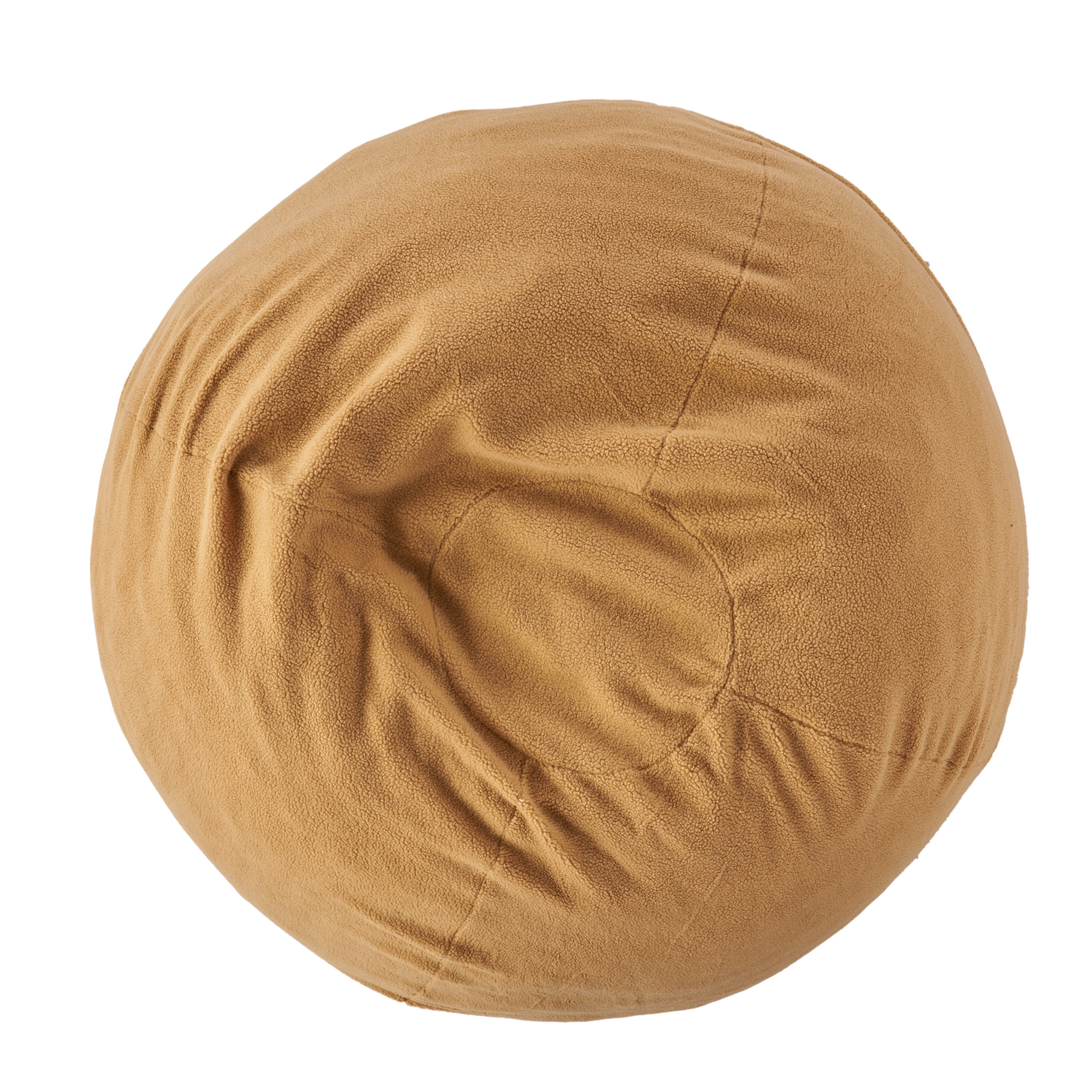 Noble House Mead Faux Shearling 3 ft. Bean Bag, Yellow