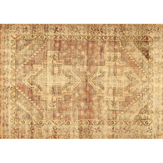 Ahgly Company Indoor Rectangle Persian Brown Traditional Area Rugs, 5' x 8'