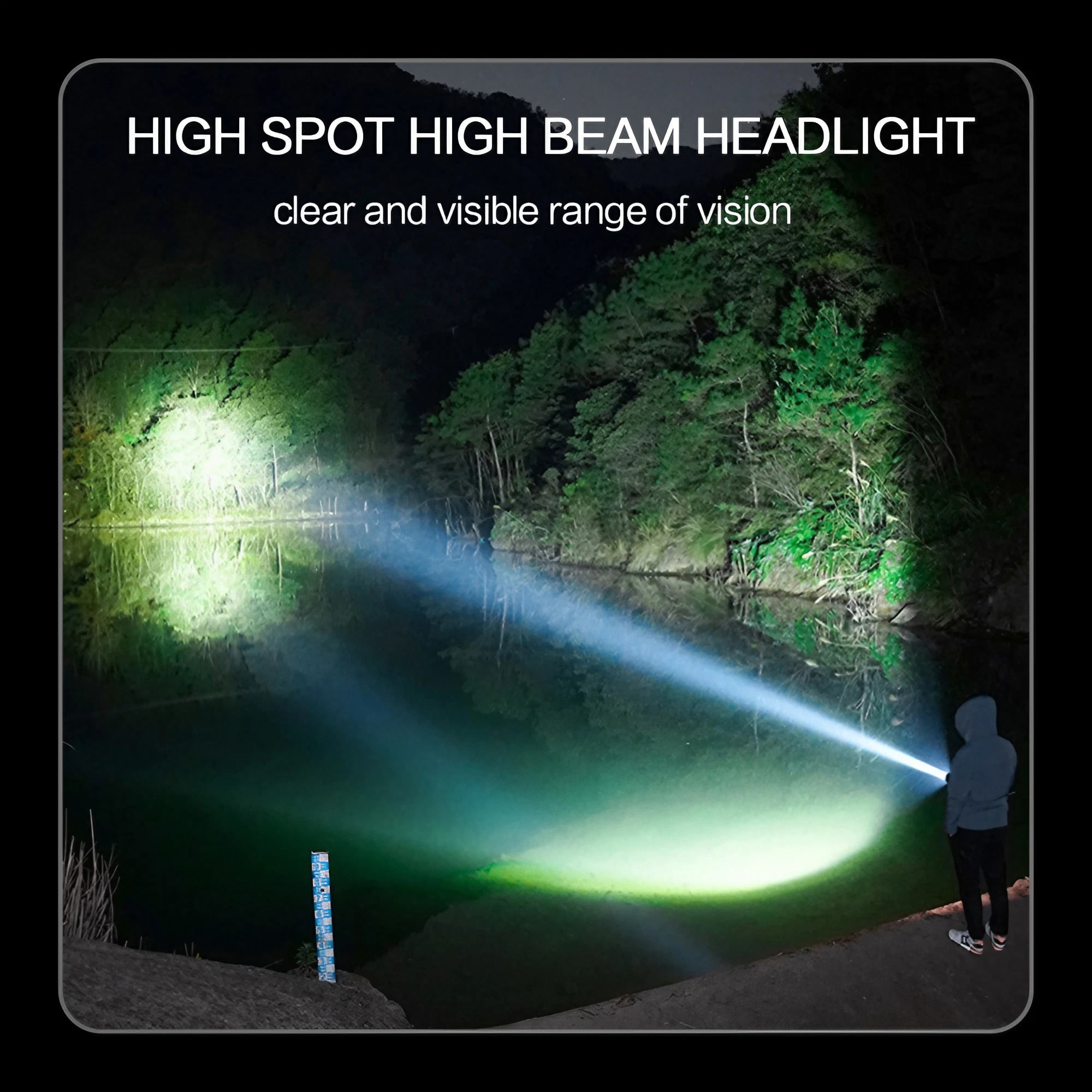Dual Light Source Outdoor Emergency LED Flashlight - USB Rechargeable with Phone Power, Side Ambient Light and Warning Light - Perfect for Camping, Hiking and Emergencies