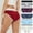 Multicolor, variant on HUPOM Sexy Underwear For Women Women’S Underwear Briefs High waist Elastic Waist Solid Briefs Multicolor 3XL
