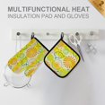 thumbnail image 3 of Lemon Oven Glove and Pot Holder Set Heat Resistant 428°F Fruit Oven Mitt Potholders Non-Slip 2-Piece Washable Safe Mats Cooking Baking Accessories Kitchen Decor, 3 of 5