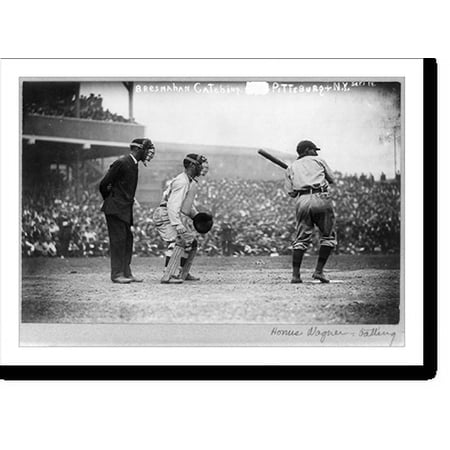 Historic Print [Roger Bresnahan catching for the New York Giants while a Pittsburgh Pirate player is at bat] 18 x 24