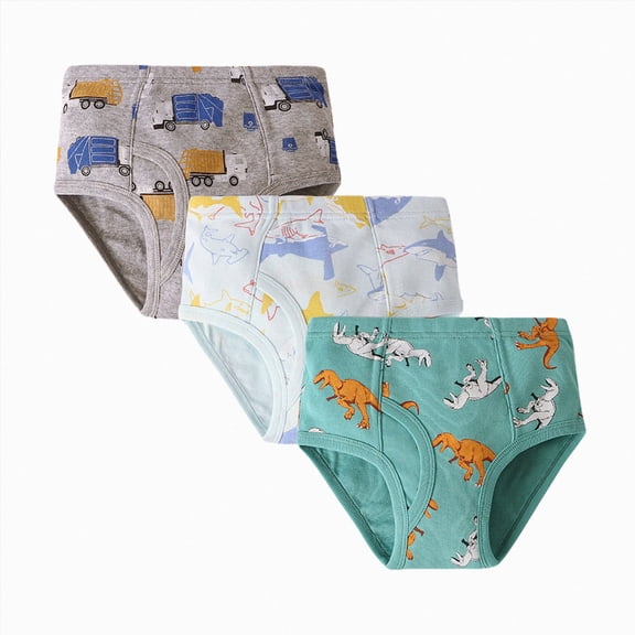 dmqupv Underwear for Toddler Boys Training Pants for Boys Briefs Underwear Lightweight and Soft 3 Pack Grey,2-3 Years