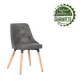 thumbnail image 7 of Porthos Home Dakari Dining Chairs, PU Leather Upholstery, Wooden Legs, 7 of 7