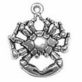 thumbnail image 1 of Sterling Silver 16" Unisex 1.5mm Box Chain 3D Crab Legs And Claws In Circular Position Pendant Necklace, 1 of 2