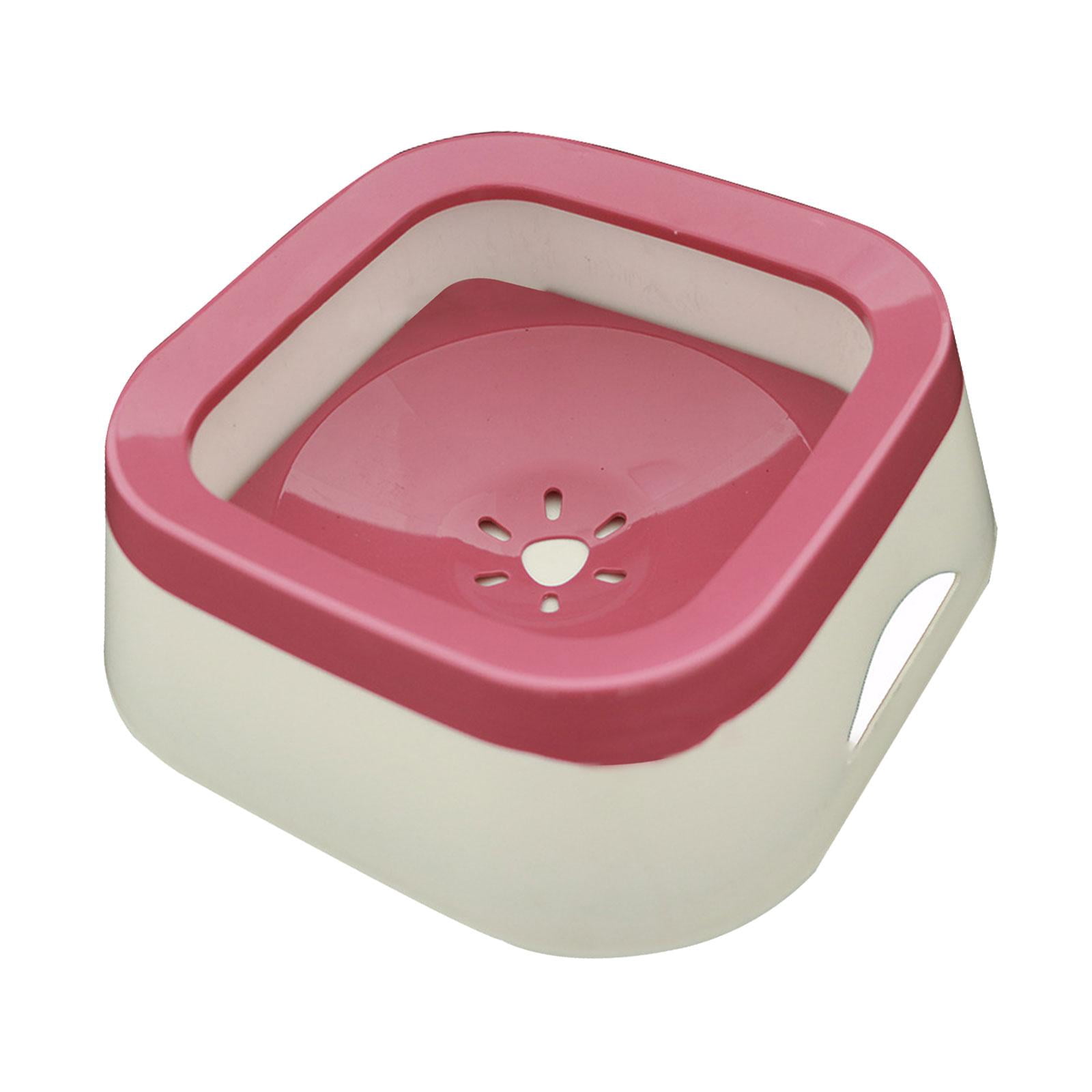Dog Water Bowl Dispenser Cat Drinking Feeder Supplies Accessories Water Fountain 1L Big Capacity Water Bowl Dispenser for pet Pink