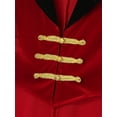 thumbnail image 6 of TiaoBug Womens Long Sleeve Velvet Tailcoat Blazer Circus Show Tassel Jacket Carnival Halloween Cosplay Costume Red L, 6 of 7