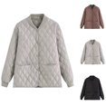 thumbnail image 5 of Dvprdro Winter Coats Women's Solid Color Loose Long Sleeved Versatile Jacket Warm Coat Long Sleeved Jacket, 5 of 5
