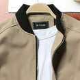 thumbnail image 5 of Men's A x Jacket Casual Long Sleeve Solid Jacket Stand Collar Zipper Pocket Light Coat Mens Outdoor Winter Coat Mens Winter Work Coats Jacket for Men Winter Men Weather Coat cute gifts, 5 of 7