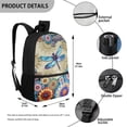 thumbnail image 4 of Uorisanigo School Backpack for Girls 17 Inch, Mandala Dragonfly Children Backpack for Preschool, Kindergarten, Elementary with Adjustable Shoulder Straps for 6-13 Years Old, 4 of 6