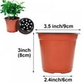 thumbnail image 2 of 100-Pack 3.5 Inch Plastic Plant Nursery Pots Seedling Flower Plant Container and Seed Starting Pots, 2 of 7
