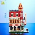 thumbnail image 6 of Toys MOC City Corner Coffee Shop Architecture Style Street View Micro Building Blocks for Children Construction Bricks, 6 of 10