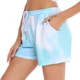 thumbnail image 3 of Uniexcosm Women Pajamas Sleepwear Shorts Tie Dye Sport Shorty for Female, 3 of 7