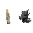 thumbnail image 1 of Escultura de dragón, estatua de resina, sujetalibros para estantería, mueble de sala de estar, figura , obra de arte, decoración decorativa par, 1 of 8