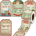 thumbnail image 2 of 200-Count Christmas Stickers Roll, Holiday Gift Label Decals, Self-Adhesive Tags for Envelopes, Boxes, Gift Wrapping, Seasonal Decor, 2 of 6