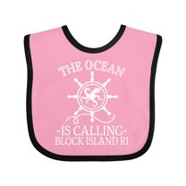 Inktastic Block Island Rhode Island Vacation Boys or Girls Baby Bib