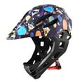 thumbnail image 2 of Casco de bicicleta para niños con luz, moderno y portátil, con protección para barbilla, ideal para en patineta, montar en bicicleta y otros Universo, 2 of 8