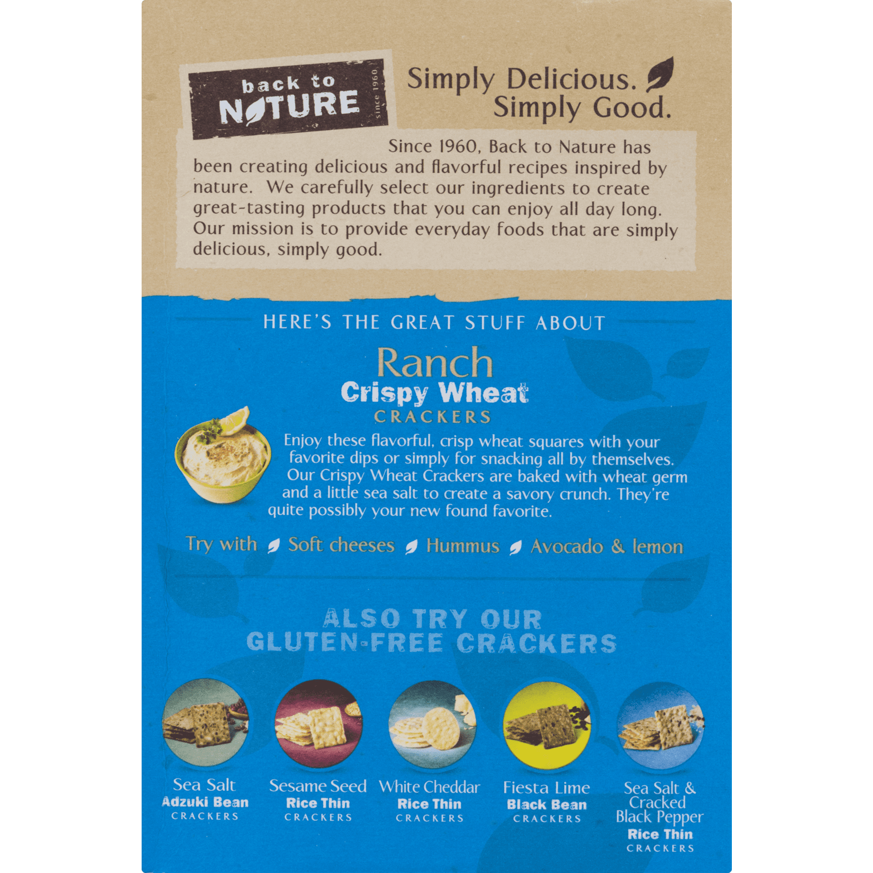 Back To Nature Ranch Crispy Wheat Crackers 8 Oz Walmart Com Walmart Com