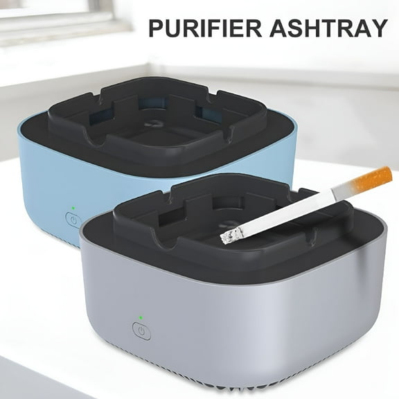 HIBIBUD Smokeless Ashtray Detachable Indoor Smoke Grabber Ashtray, 20min Auto Off, 30db Quiet, Anti-Flaming Air Filter