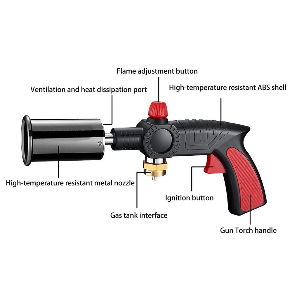 C Camping Canister Interface Handheld Flamethrower For Kitchen Outdoor Baking And Barbecue Multi Functional Lighter