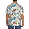 thumbnail image 7 of Goofa Stamp Printed Men's Casual Short-sleeved Shirt,Lightweight Breathable Button-down,Summer Casual men's top,Versatile Fashion shirt-4X-Large, 7 of 7