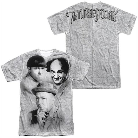 Three Stooges Men's  Signature  Sublimation T-shirt White