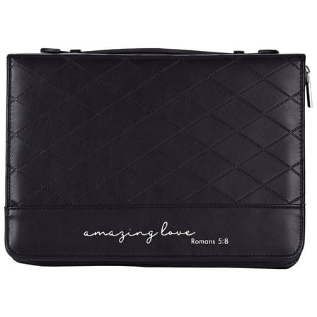 Bible Cover-Quilt-Amazing Love-Black-Large