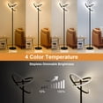 thumbnail image 2 of Modern Rotating Floor Lamp With Remote , Dimmable Black LED Color-Changing Ambient Lighting, Suitable For Bedroom And Living Room, Multi-Shape Designs (Heart, Etc.), 48W LED Floor Lamp, 2 of 8