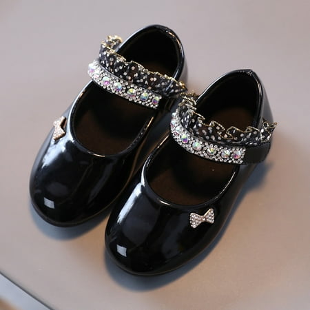 

〖Roliyen〗Toddler Shoes Crystal Solid Shoes Kids Princess Girls Casual Shoes Baby Shoes Toddler Baby Shoes