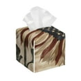 thumbnail image 1 of Balery USA Sunflower Flag Porta Pañuelos de Cuero con Estampado – Funda Moderna Cuadrada para Caja de Pañuelos, Dispensador 5x5x5'', 1 of 6