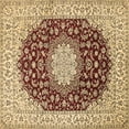 thumbnail image 1 of Ahgly Company Indoor Square Medallion Brown Traditional Area Rugs, 4' Square, 1 of 4