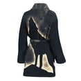 thumbnail image 2 of Full Moon Howling Wolf Women Bathrobe One Size Univeral Fits, Owl Bird Fashion Lightweight Plush Fleece Long Robe For Women, 2 of 3