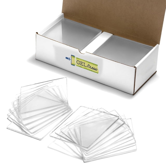 Planchas de impresión en gel prensadas de 6 x 6 pulgadas, paquete de 12