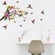 thumbnail image 3 of Pegatinas de pared de colibrí y flor, 2 hojas extraíbles, de 76 x 60 cm, vinilo 3D., 3 of 9