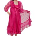 thumbnail image 1 of Laura Dare Frilly Peignoir Set in Solid Colors, (2T - 14), 1 of 2