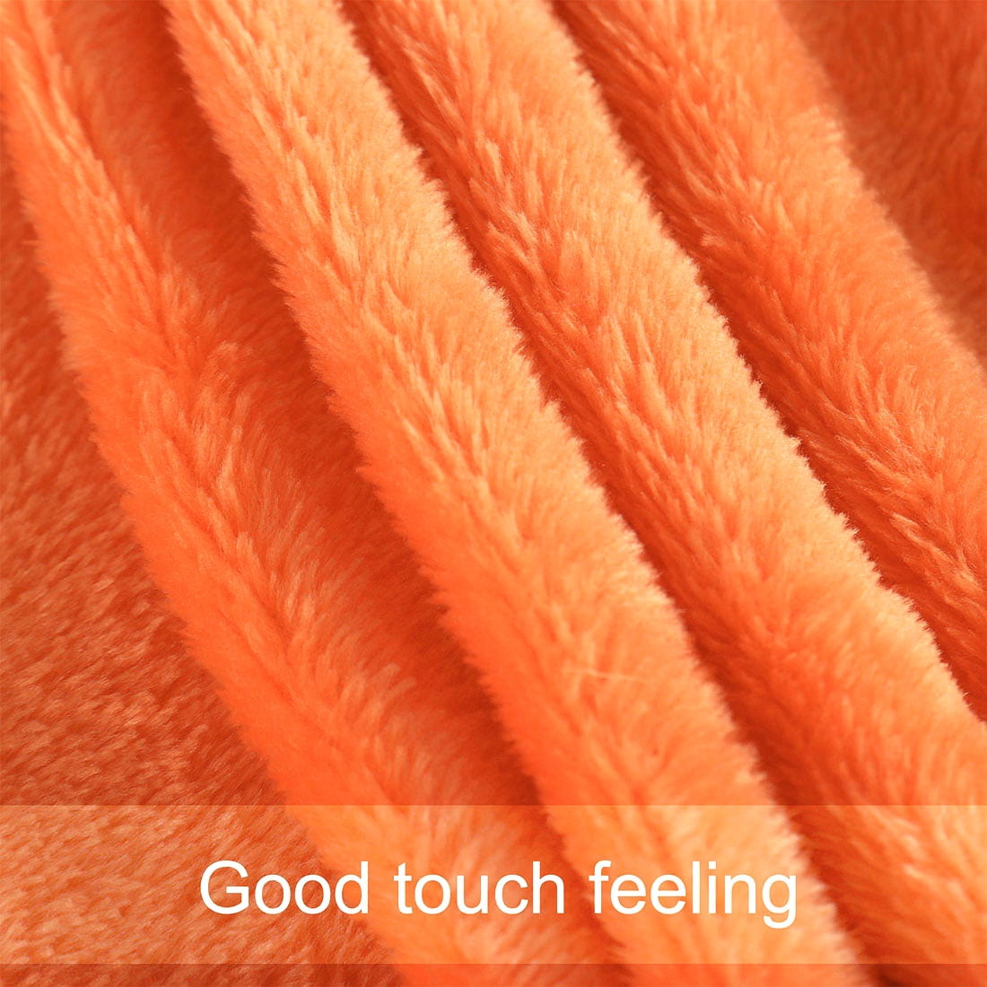 Unique Bargains Fuzzy Plush Flannel Fleece Throw Blanket Coral 78" x 90"