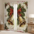 thumbnail image 2 of Manfei Vintage Gold Bell Curtains Pack of 2 (42x84 Each), Western Christmas Festival Curtains Blackout, Teens Kids Child Bedroom Curtains, Curtains Blackout Room Decor, 2 of 6