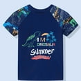 thumbnail image 4 of Baby Boy Swimming Suit Boys Girls Summer Two Piece Rash Guard Swimsuits Kids Cartoon Printed Short Sleeve Sunsuit Swimwear Sets,3-4 Years, 4 of 5