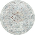 thumbnail image 3 of Bliss Rugs Vintage Traditional Oriental Round Rug for Living Room, Dining Room | Silver, 7'10''Round, 3 of 5