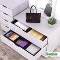 thumbnail image 3 of NEATERIZE Drawer Organizer - [Set of 12] - Closet Organizer and Storage Baskets| Foldable Cloth Drawers Divider | Fabric Bin for Dresser & Shelves |Organize Underwear, Socks, Bra, & Tie’s (Black), 3 of 4