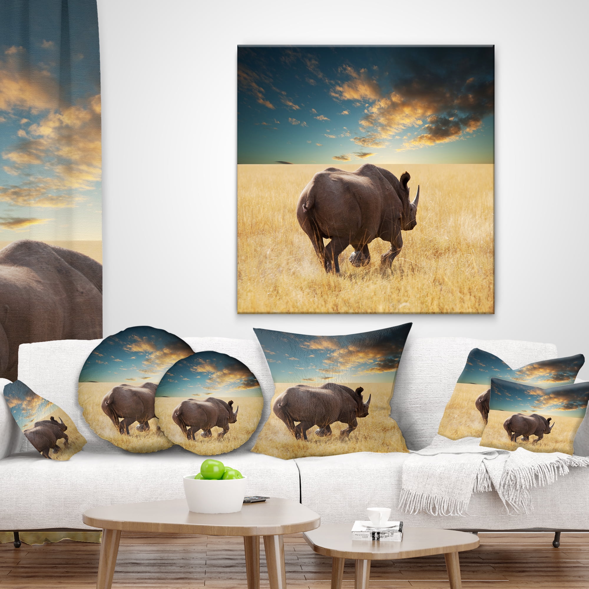 Designart 12" x 20" Animal Polyester Throw Pillow